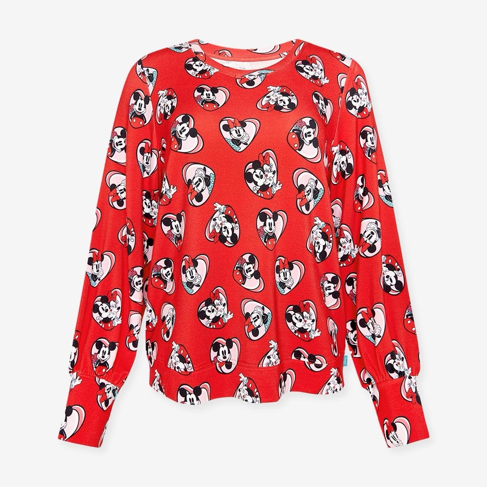 Posh Peanut Minnie + Mickie Hearts Terry Pullover